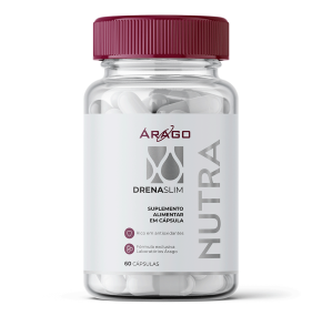 Árago Nutra Drena Slim - Drenagem Linfática - 60 Cápsulas 