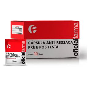 Cápsula Anti-Ressaca Pré e Pós Festa 10 Doses
