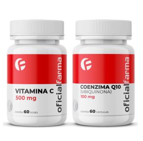Coenzima Q10 100Mg 60 Cápsulas + Vitamina C 500Mg 60 Doses