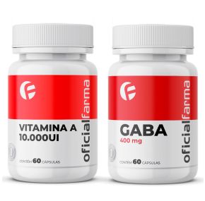Gaba 400mg 60 Cápsulas + Vitamina A 10.000UI 60 Cápsulas