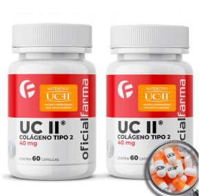 2 Uc II® 40Mg 60 Cápsulas (Colágeno Tipo 2) Com Selo de Autenticidade