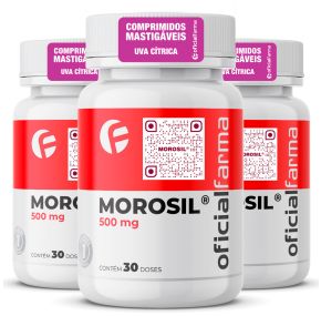 3 Morosil® 500mg 30 Doses Mastigáveis Com Selo de Autenticidade