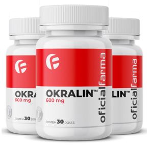 3 Okralin (Controle da Absorção de Gordura) 600mg 30 Doses