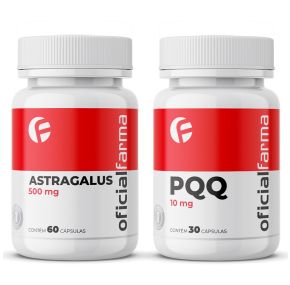 Astragalus 500Mg 60 Cápsulas + Pqq - Pirroloquinolina Quinona 10Mg 30 Cápsulas