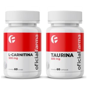 L-Carnitina 500Mg 60 Doses + Taurina 500Mg 60 Cápsulas