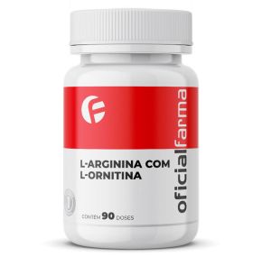 L-Arginina com L-Ornitina 180 Cápsulas