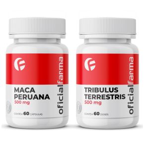 Maca Peruana 500Mg 60 Cápsulas + Tribulus Terrestris 500Mg 60 Doses (40% saponinas)
