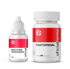 Minoxidil Turbinado 100ML + Pantoficial 60 Cápsulas