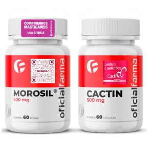 Morosil® 500mg 60 Doses Mastigáveis + Cactin 500mg 60 Cápsulas