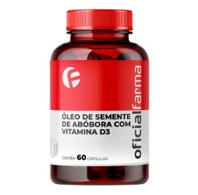 Óleo de Semente de Abóbora Com Vitamina D3 60 Cápsulas