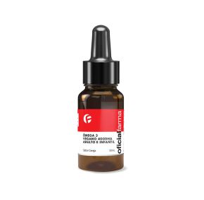 Ômega 3 Vegano 400DHA Adulto e Infantil em Gotas 30mL Sabor Cereja