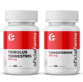 Tribulus Terrestris 500Mg 60 Doses + Turkesterone 500Mg 30 Cápsulas