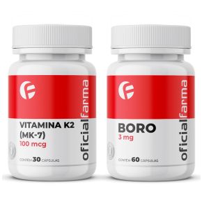 Vitamina k2 Mk-7 100Mcg 30 Cáps + Boro 3Mg 60 Cáps